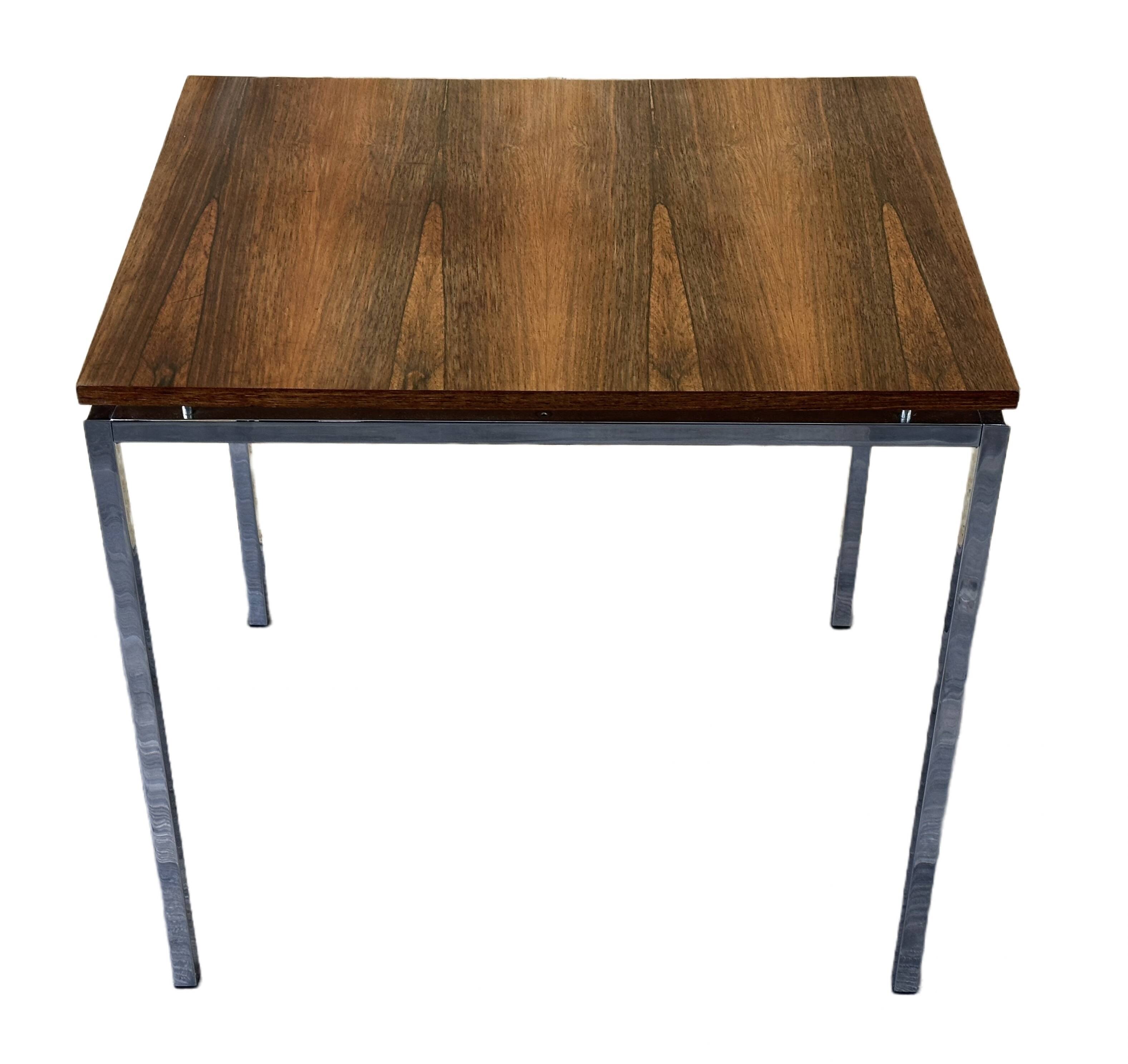 60s 70s teak office table desk chrome frame Danish design