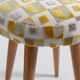 Yellow and beige mid-century stool, Europe, 1960s