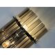 Contemporary Modern Smoked-Fumè Glass Pipes Wall Sconces-Set of Two