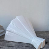 3 appliques en céramique blanche 1960