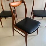 Trio of Danish chairs by Kai Lyngfeldt Larsen 60s, reupholstered