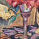 Oil on Canvas Still Life Flower Bouquet Signed Bernamonti