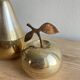 Vintage brass apple pear boxes
