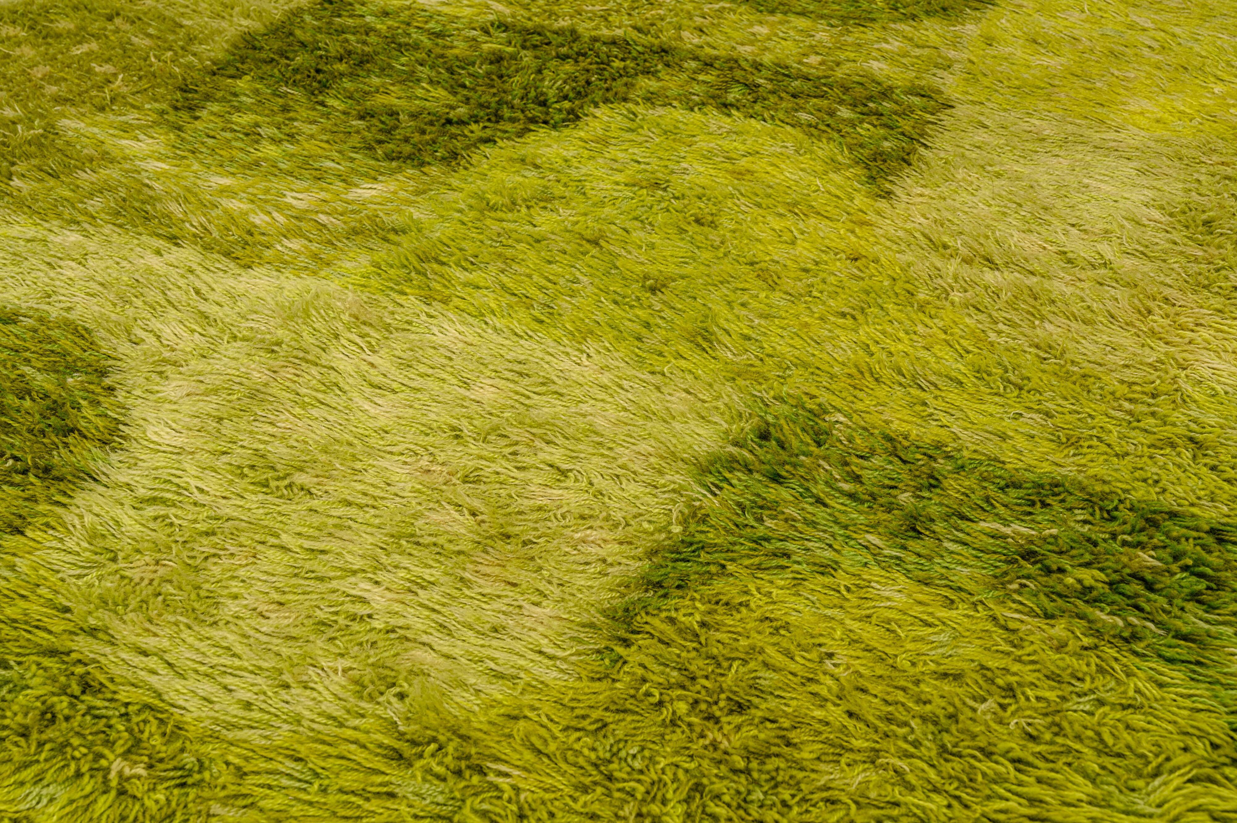 Scandinavian 20th century modern rya rug by Marianne Richter 200 x 137 cm