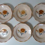 Digoin Sarreguemines 6 soup plates 9181