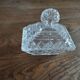 Bonbonnière en verre moulé ancien vintage dp 1021F65