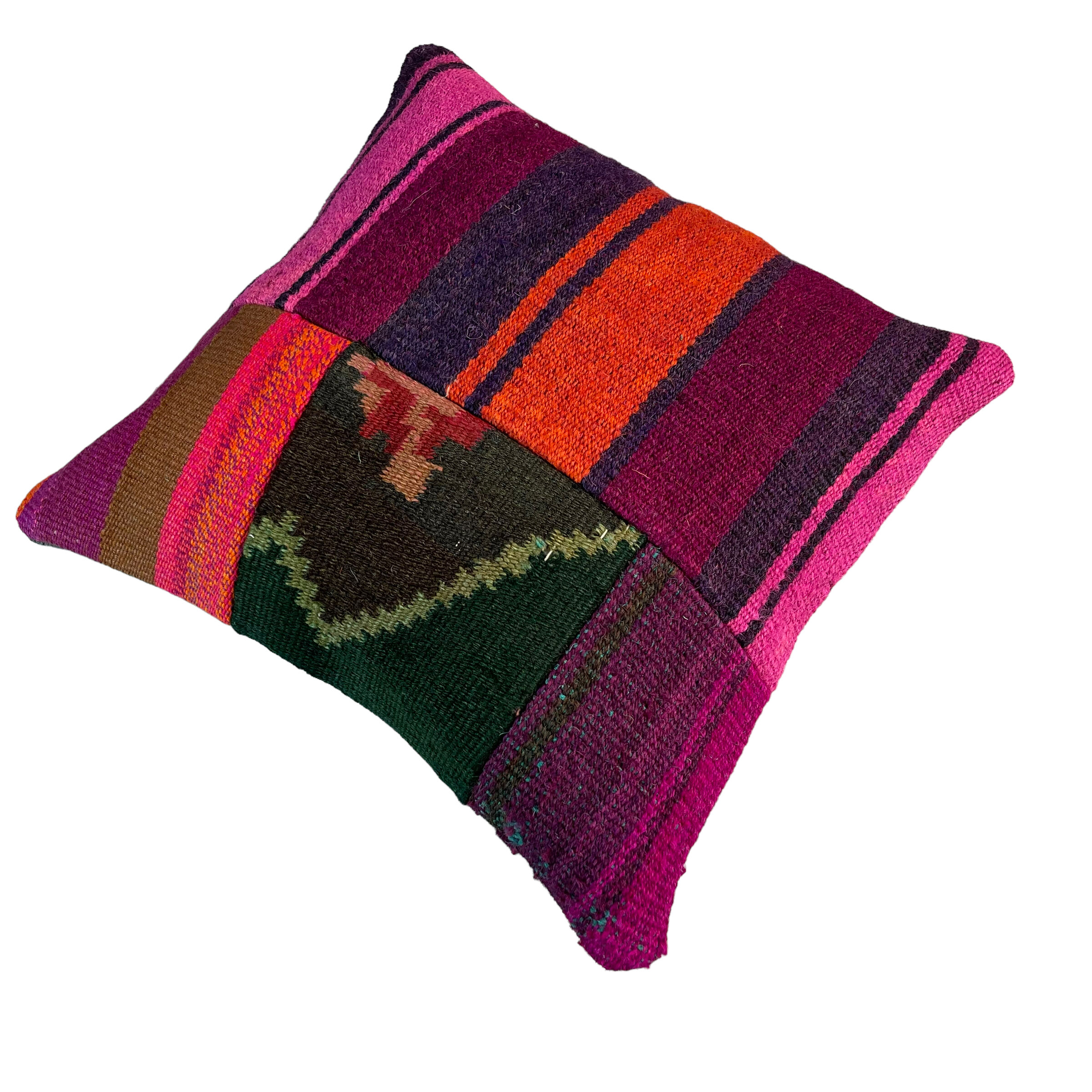 Vintage turkish kilim cushion cover 40 x 40 cm