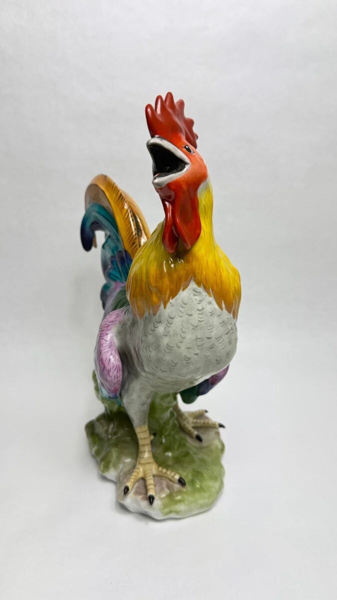Limoges, large artistic porcelain rooster