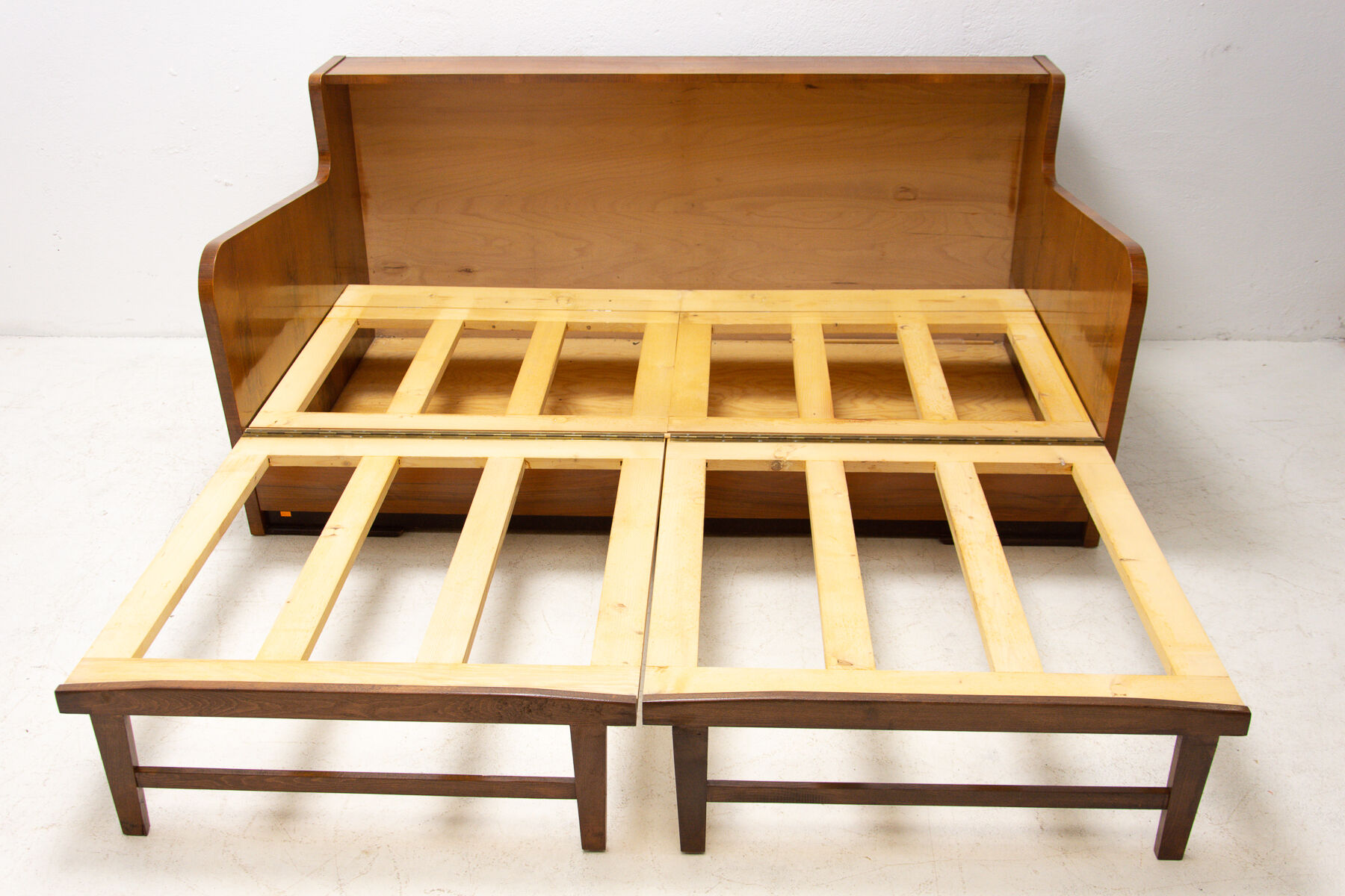 Mid century folding sofabed by Jindřich Halabala, 1950´s