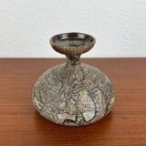 Vintage German brutalist studio mushroom vase by Gerhard Liebenthron, 1970s.