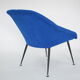 Fauteuil vintage, années 1960, tissu, chrome