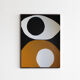 Abstract ochre painting "the eye" 100x80CM
