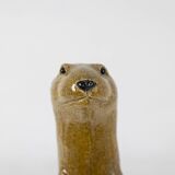 Valérie Courtet, Otter in chamotte and enameled stoneware. Contemporary work