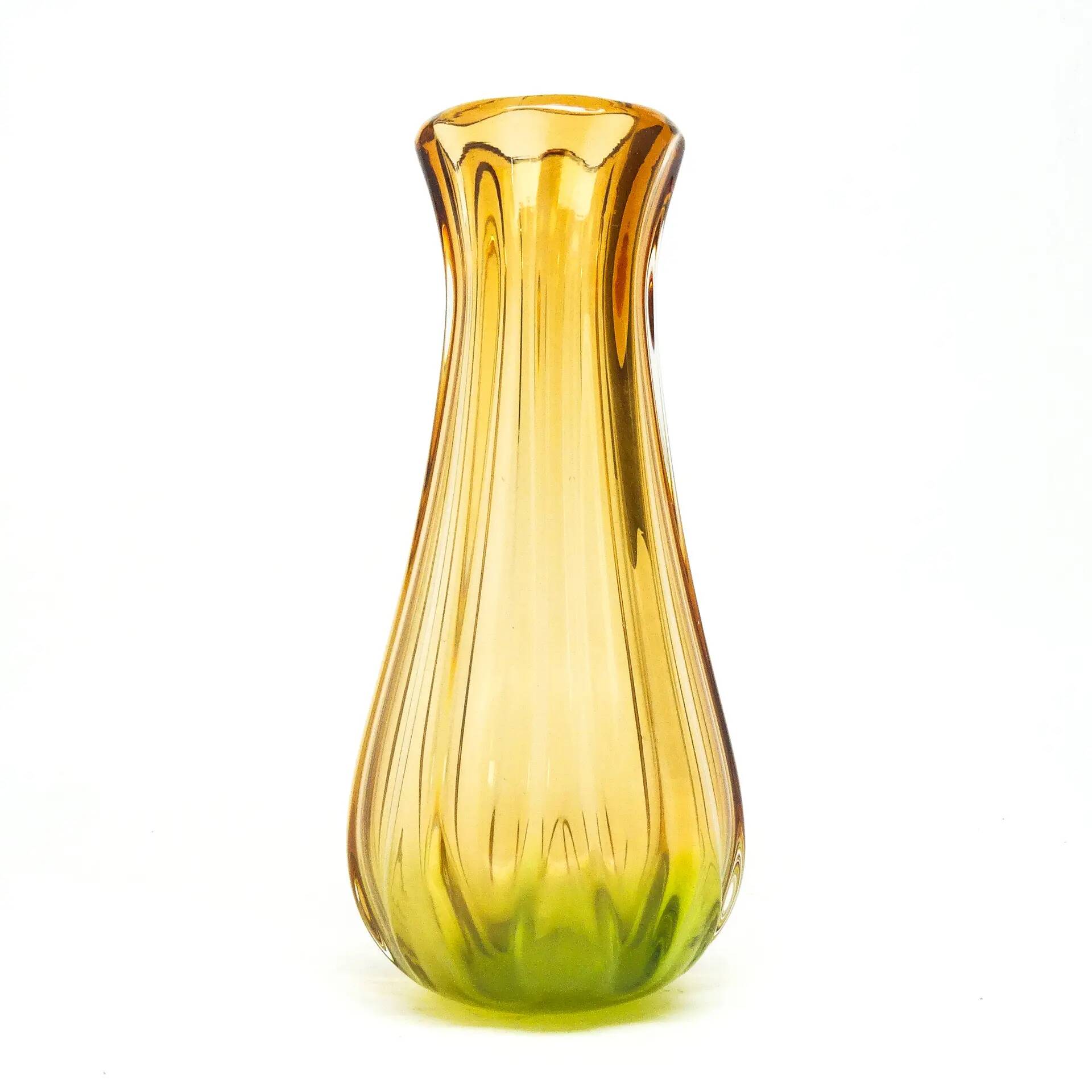 Vase Murano Sommerso, design moderne du milieu du siècle, en verre, conçu par F. Poli, Italie, années 1950.