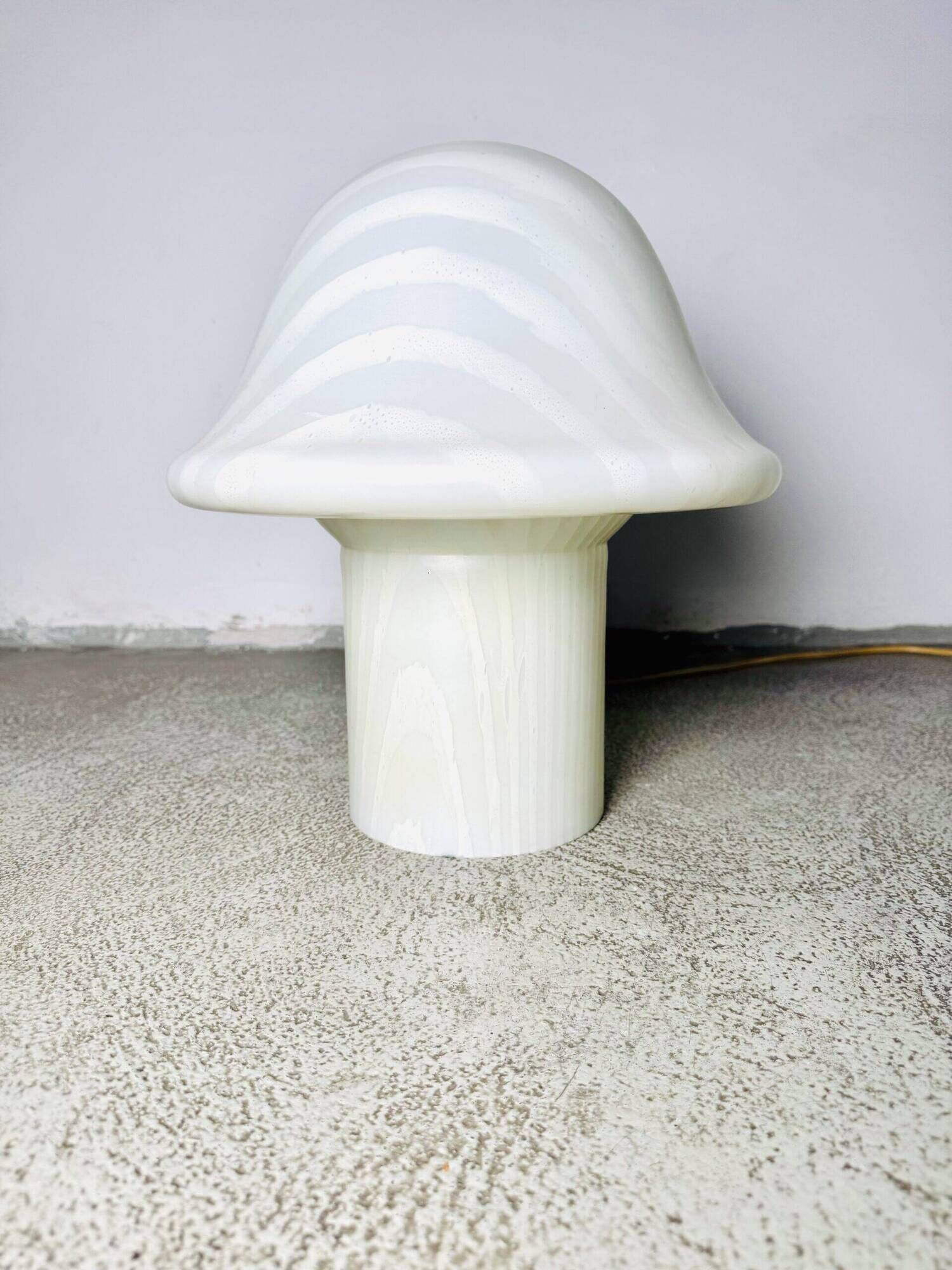 Large Model Glass Mushroom Table Lamp By Peill & Putzler, Germany 1960S
