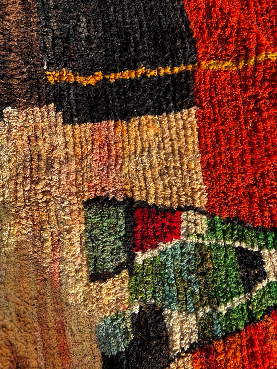 modern Berber bohemian Boujad wool rug