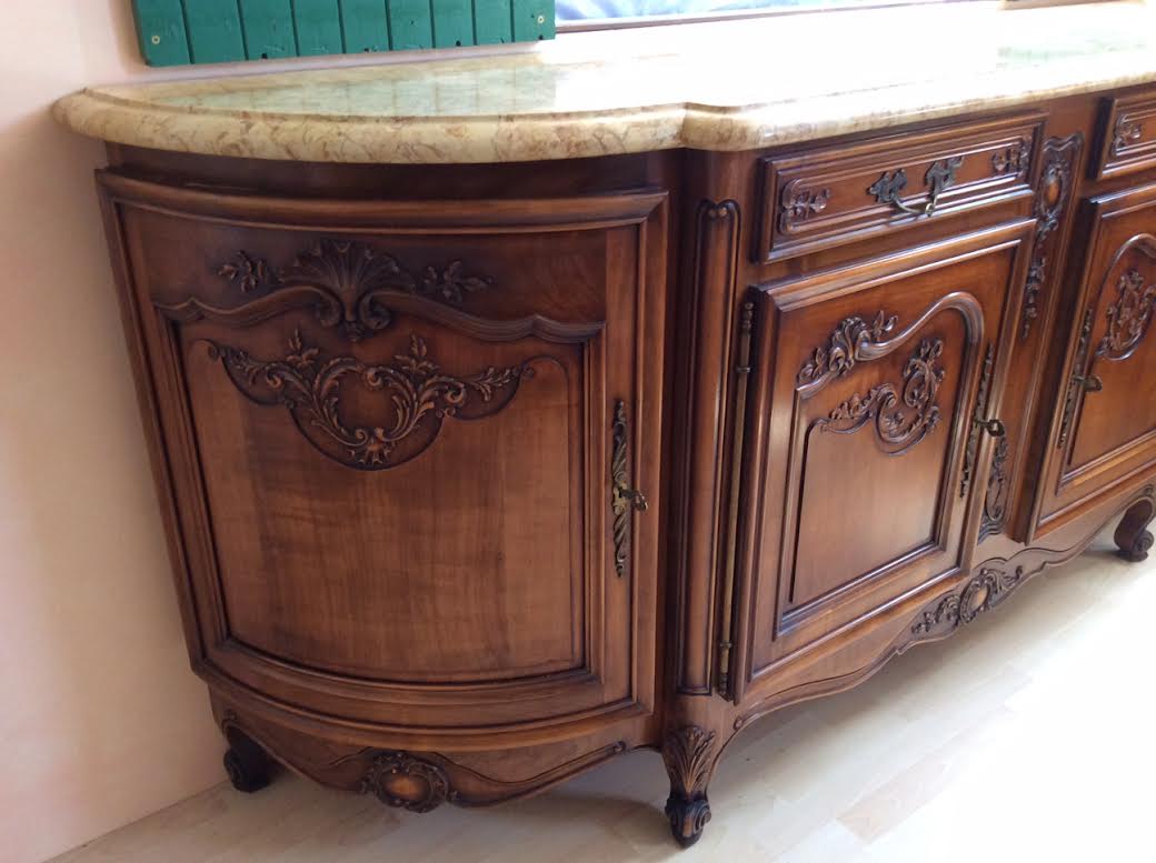 Ancient row with marble