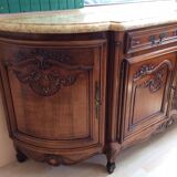 Ancient row with marble