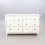 Chest of 8 white drawers model hemnes from ikea sweden