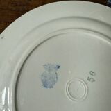 Lot de 6 assiettes à dessert demi-porcelaine fabriquées en France