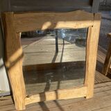 Mirror with irregular wood
