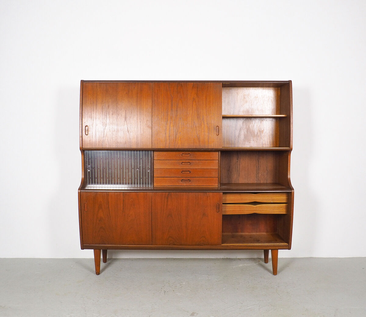 Danish design buffet with sliding doors by Poul Jessen, 1960's