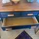 Vintage patinated black craft furniture style chest of drawers