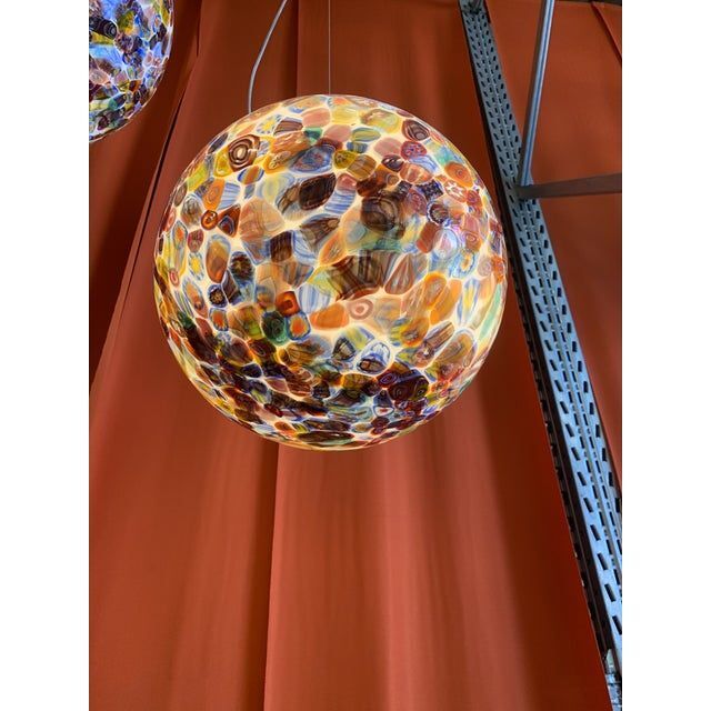 Murrine multicolors sphere in murano style glass