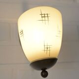 Applique murale Art Déco originale en laiton / luminaire vintage des années 1930 / époque Bauhaus