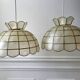 Pair of mother-of-pearl and brass suspensions 60-70s