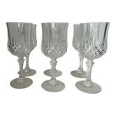 6 crystal wine glasses