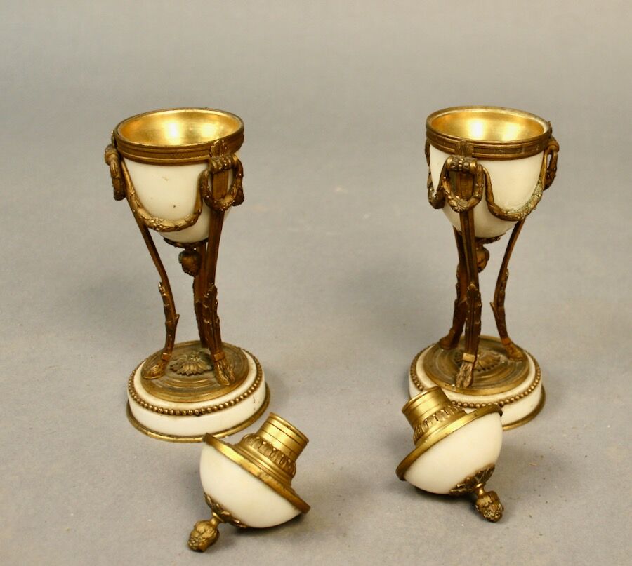 Pair of Louis XVI style cassolettes