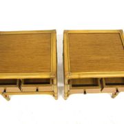 Set of 2 rattan bedside tables, Dux, Sweden, 1960