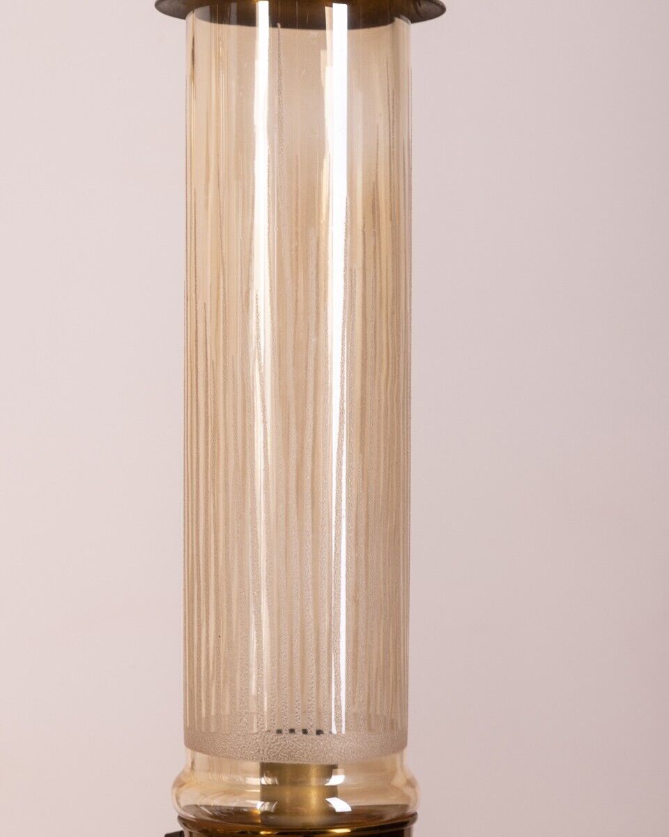 Lustre vintage des années 60 en laiton et verre design japonais