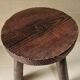 Solid wood tripod stool