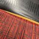 Vintage black and red sofa / three-seater / sofa bed