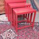 Lot de 3 tables gigognes d'esprit chinoise