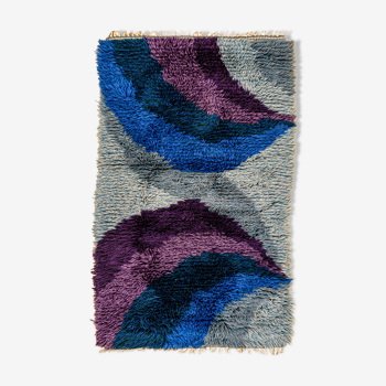 Scandinavian 20th century modern rya rug, 135 X 83 cm
