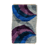 Scandinavian 20th century modern rya rug, 135 X 83 cm