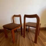 2 wooden chairs
