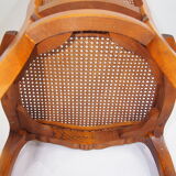 6 old wooden and canning chairs