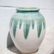 Ceramic pot, jar, glazed planter, vintage pot cover, decoration