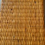 Small vintage rattan table