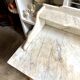 Dressing table, bathroom cabinet in wood and marble 80 x 48 cm