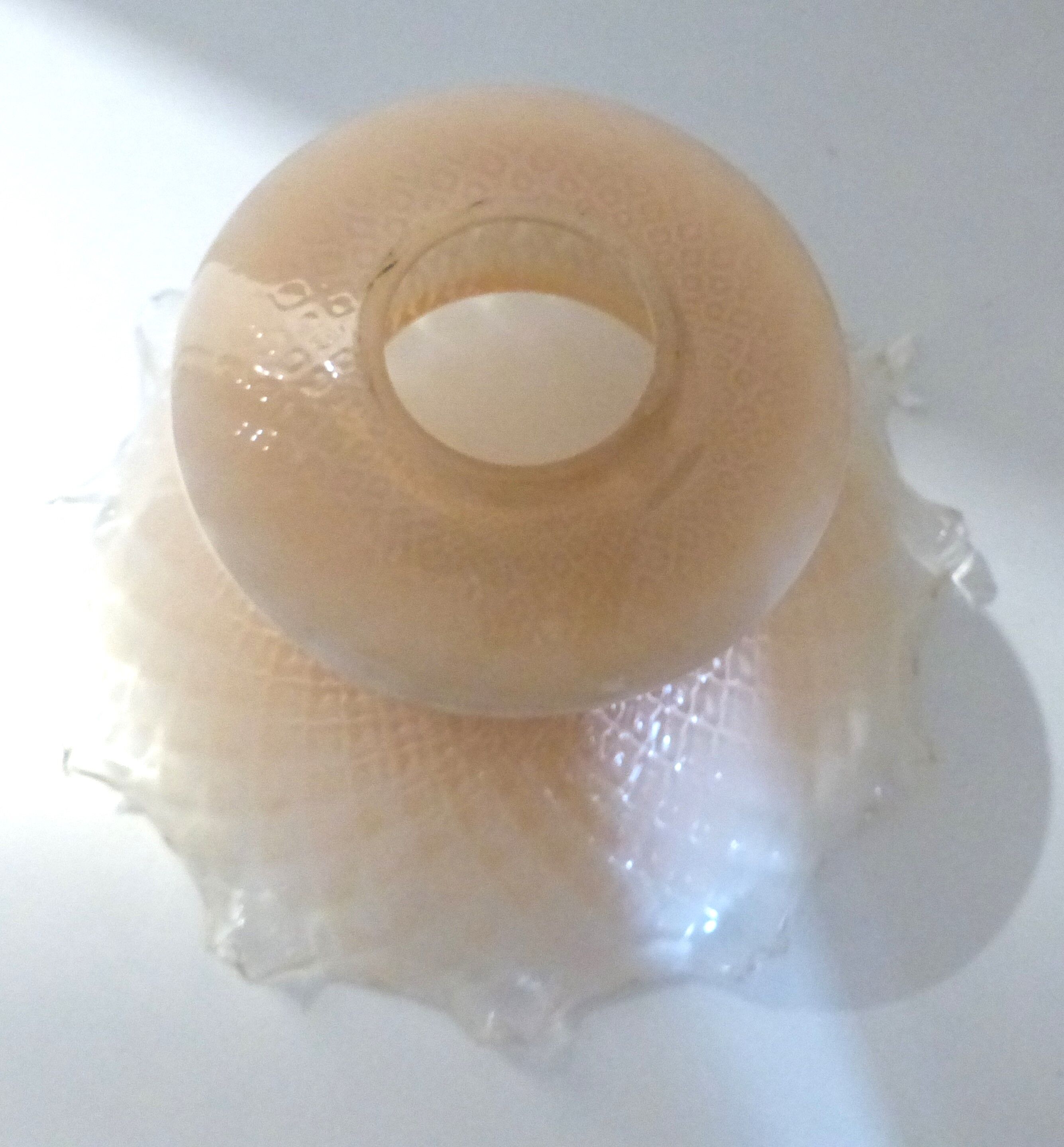 Old vintage opaline pink light orange shade