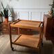 Pine serving trolley