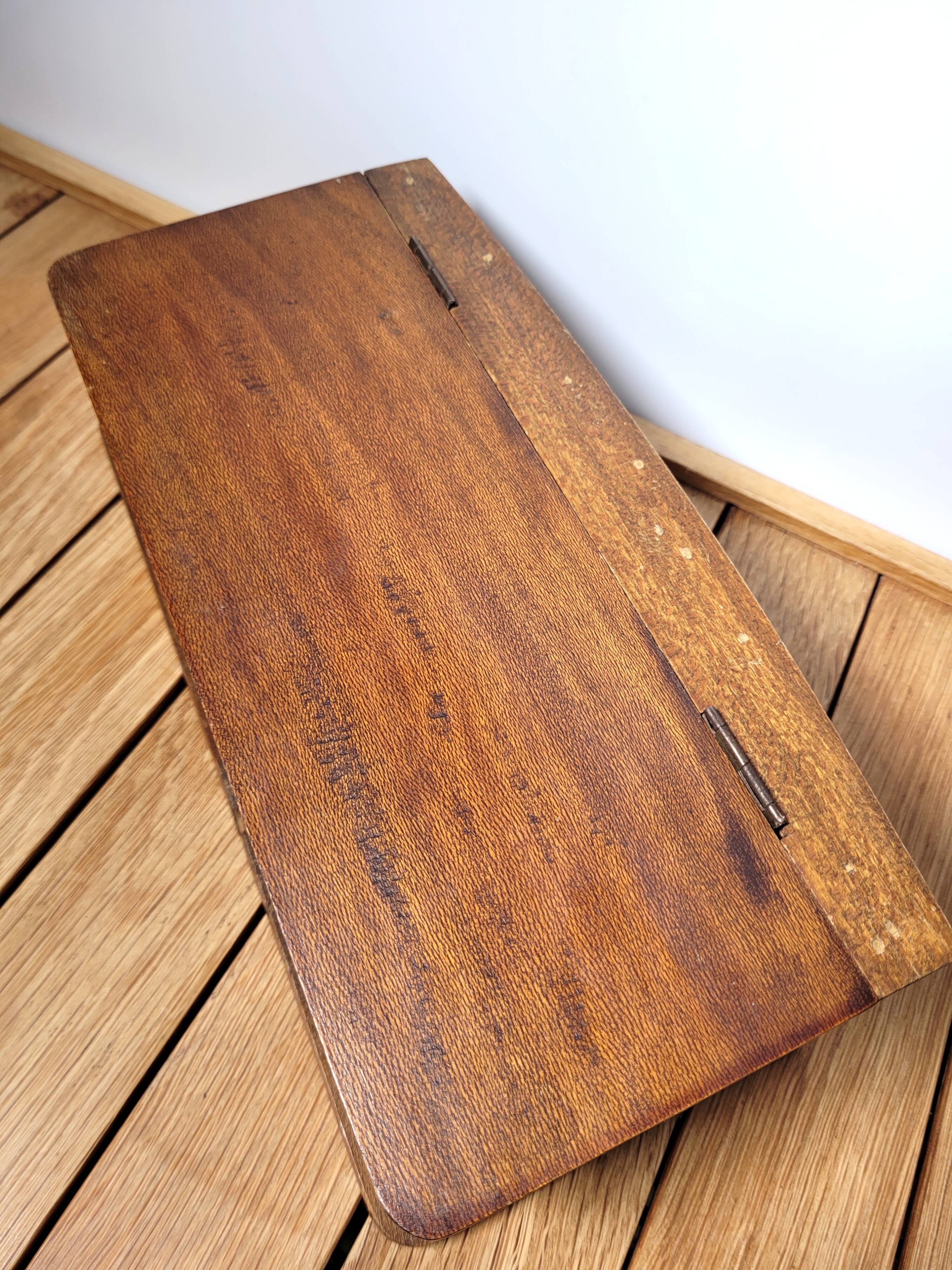 Old wooden box desk
