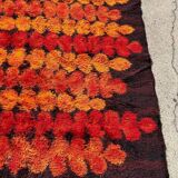 Large Vintage Scandinavian Space Age Wool Rug Circa 1970