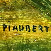 Tableau post-impressionniste de jean piaubert, huile sur carton 1940