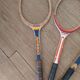 Series of 3 wooden tennis rackets 70s